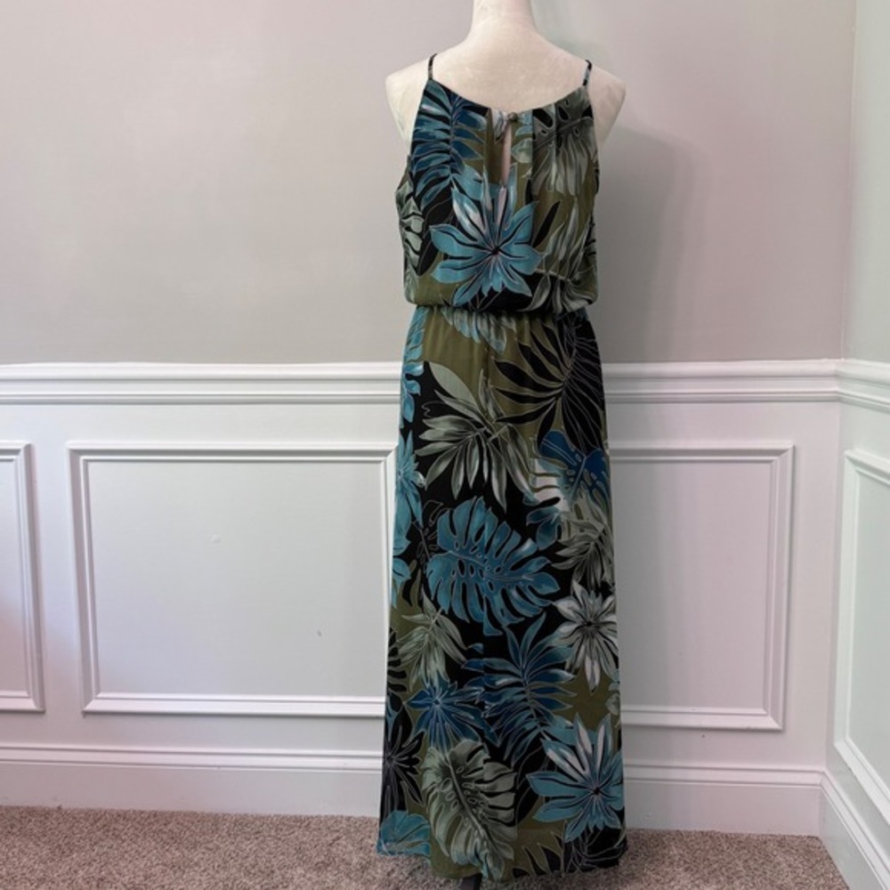 Tacera M Tropical Maxi Dress Halter Sleeveless Resort Vacation Beach‎ Floral - Picture 6 of 13